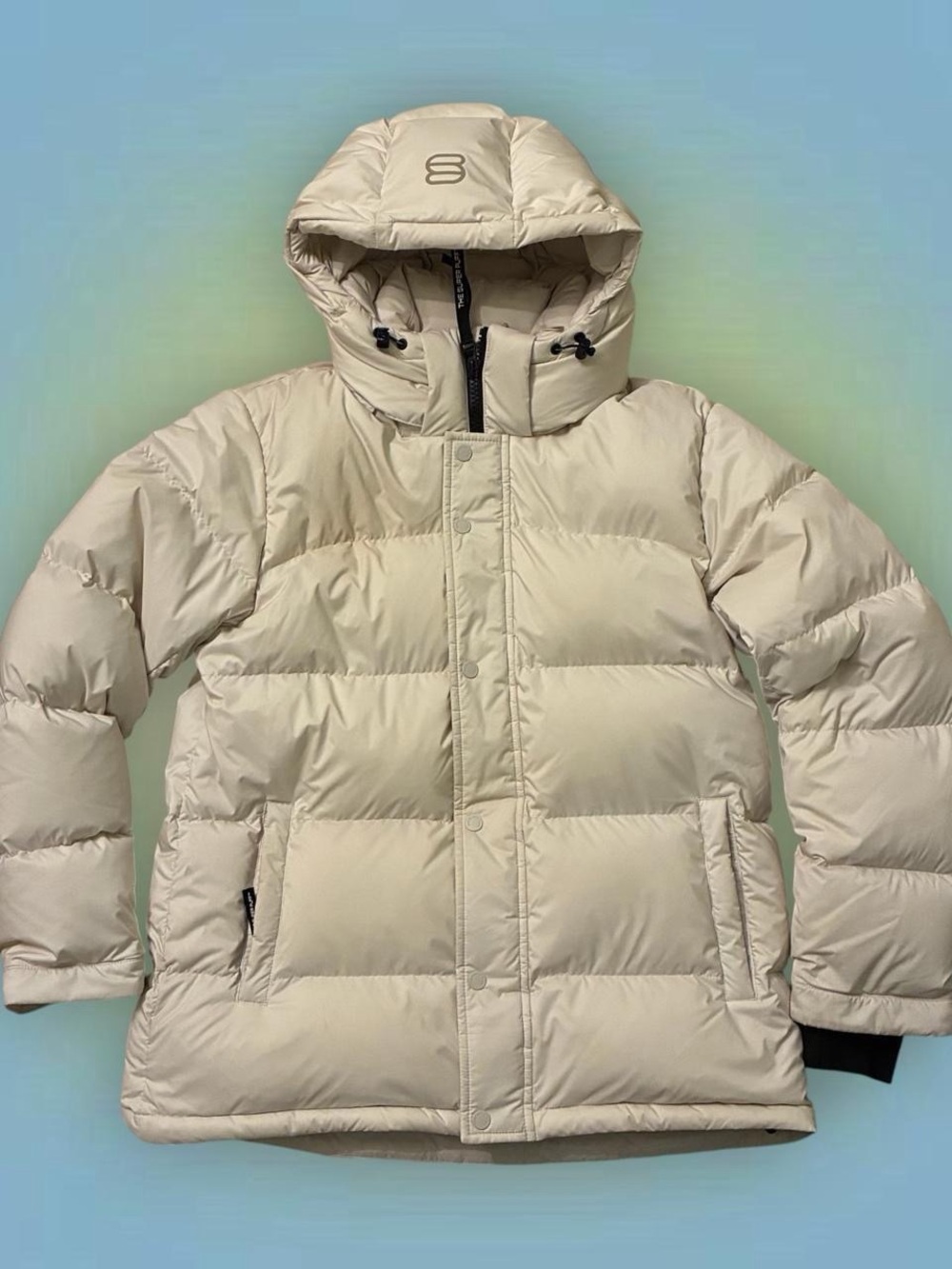 Aritzia Cream Super Puff Jacket with Hood - Women's Winter Coat